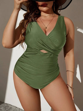 Maiô Plus Size Cruzado Spandex