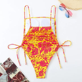 Maiô Sexy com Cordão e Detalhes Pinçados