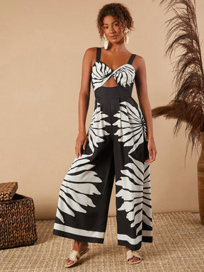 Macacão Pantalona Pamela Estampado