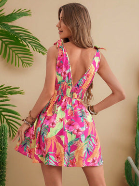 Vestido com Corpete Trançado para o Verão